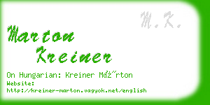 marton kreiner business card